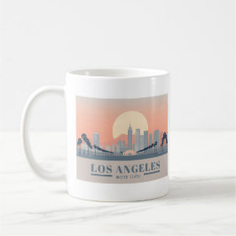Los Angeles California Skyline Pastel Travel Kaffemugg