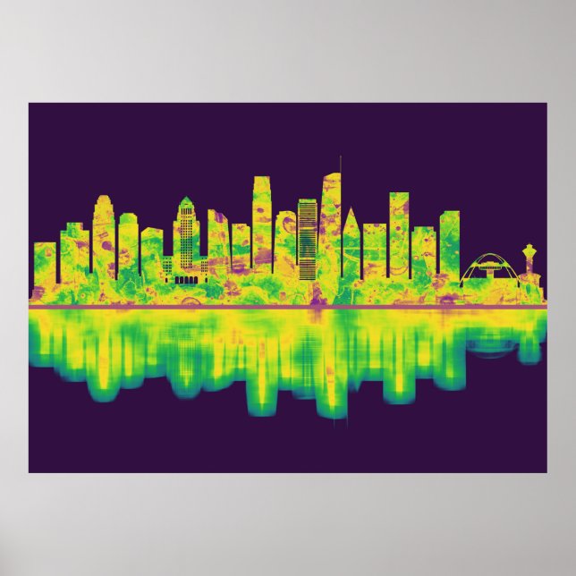 Los Angeles California Skyline Poster (Framsidan)