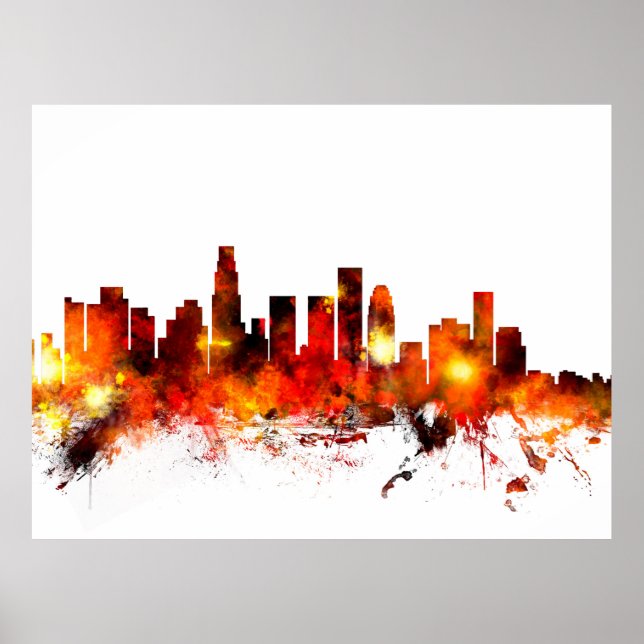 Los Angeles California Skyline Poster (Framsidan)