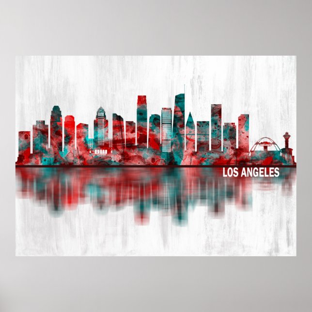 Los Angeles California Skyline Poster (Framsidan)