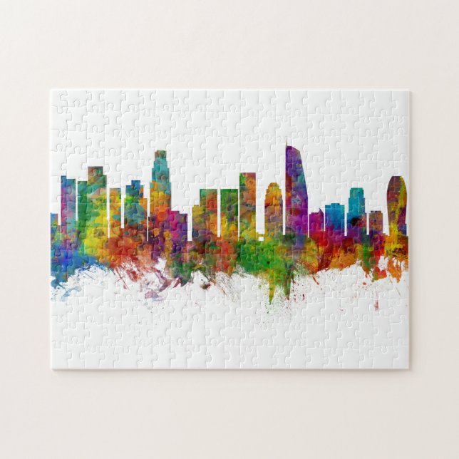 Los Angeles California Skyline Pussel (Horisontell)