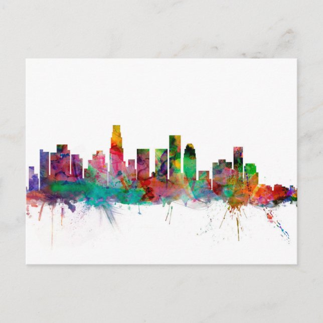 Los Angeles California Skyline Vykort (Framsida)