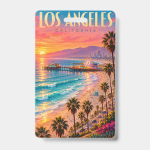 Los Angeles California Solnedgång Resa Affisch