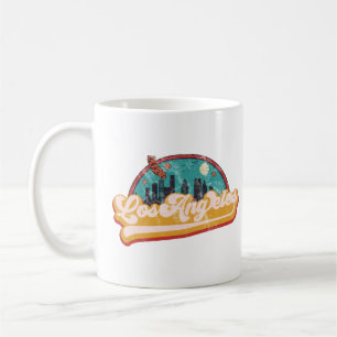 Los Angeles California Stadssiluett Kaffemugg