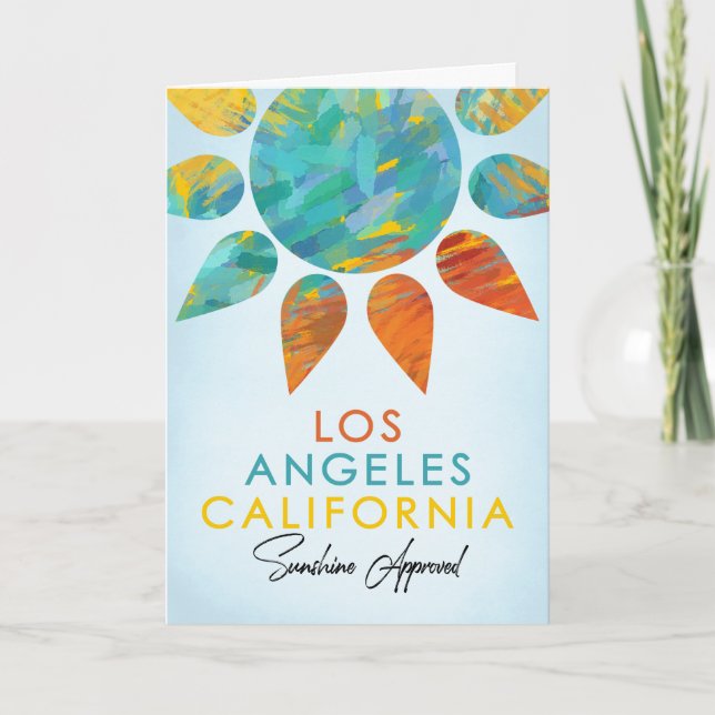 Los Angeles California Sunshine Travel Kort (Framsida)