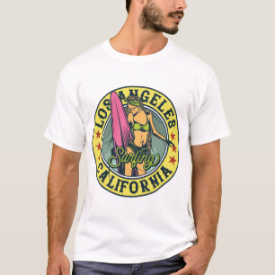 Los Angeles California Surfing T Shirt