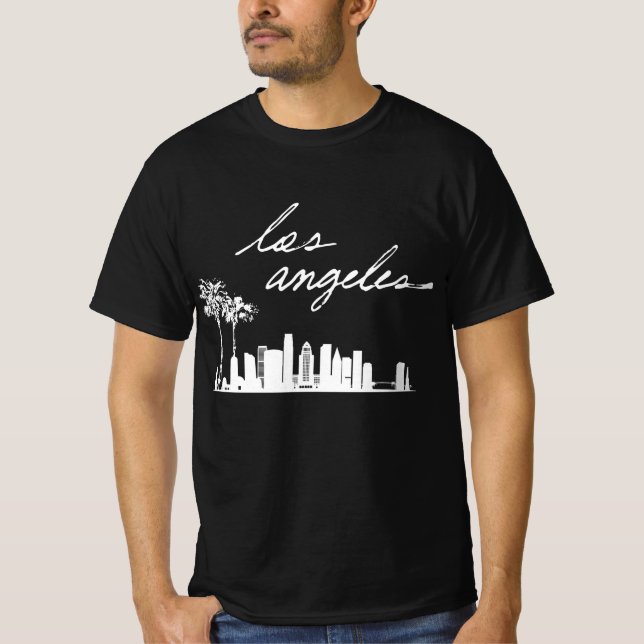 Los angeles california svart t shirt (Framsida)