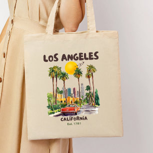 Los Angeles California Toteväska, LA Estetisk Tote Tygkasse