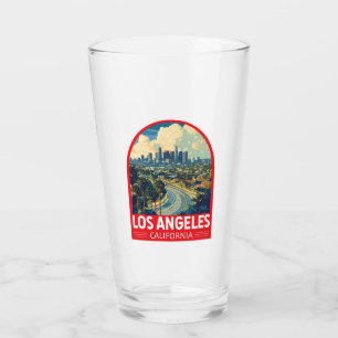 Los Angeles California Travel Art Emblem Glaskopp