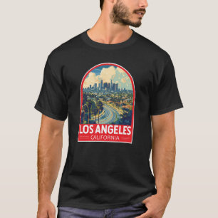 Los Angeles California Travel Art Emblem T Shirt