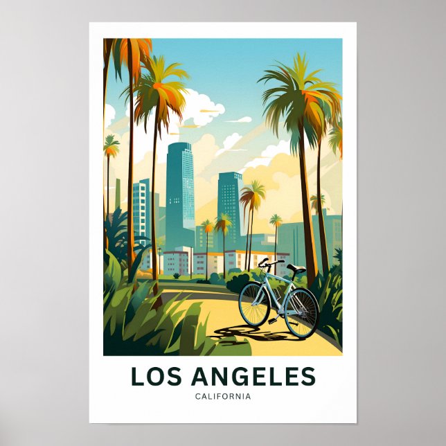 Los Angeles California Travel Print Poster (Framsidan)