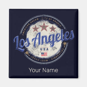 Los Angeles California USA Vintage Väster Kusten Magnet
