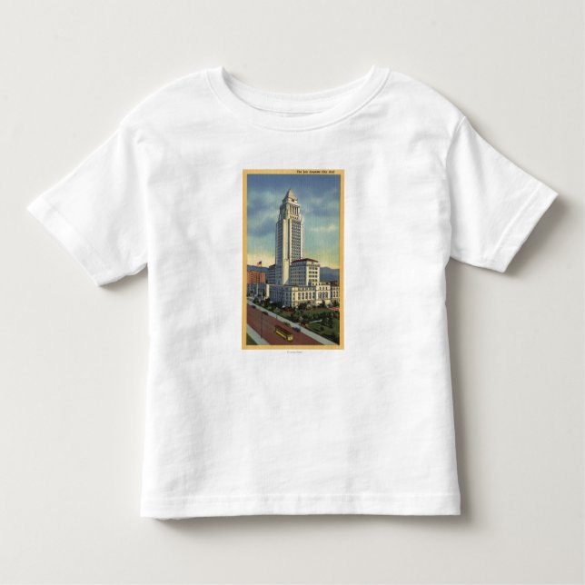 Los Angeles CaliforniaA beskådar av stadshus T-shirt (Framsida)