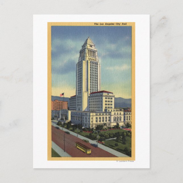 Los Angeles, CaliforniaA View of City Hall Vykort (Framsida)