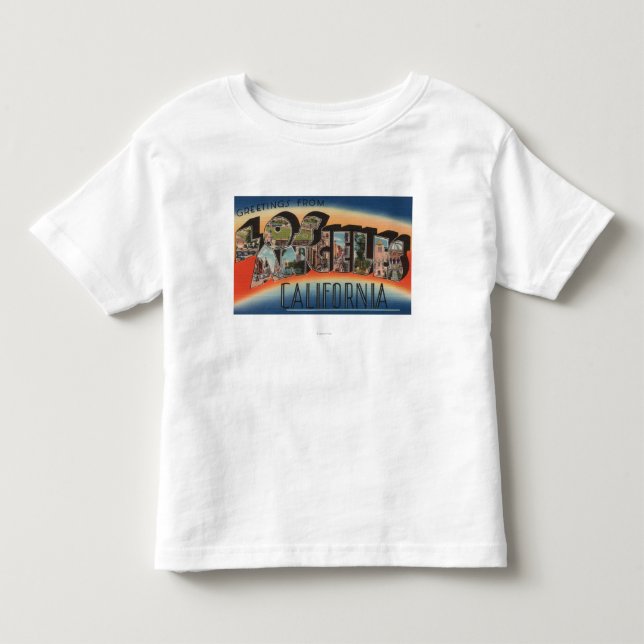 Los Angeles CaliforniaLarge brevplatser 2 Tee (Framsida)