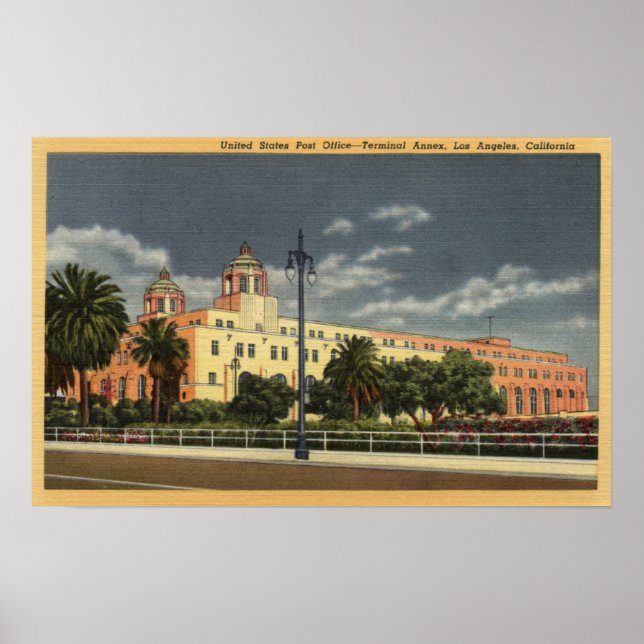 Los Angeles, CaliforniaPost Office—Terminal Poster (Framsidan)