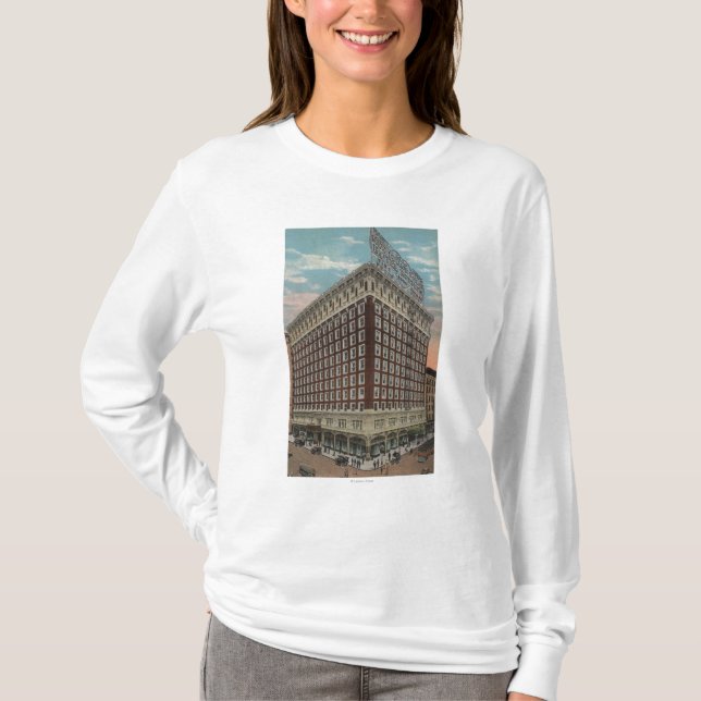 Los Angeles CAView av hotellet Rosslyn T Shirt (Framsida)