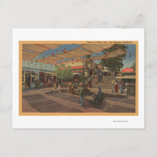 Los Angeles, CAView of Plaza in Chinatown Vykort