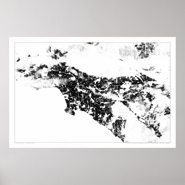 Los Angeles Census Dotmap Poster (Framsidan)