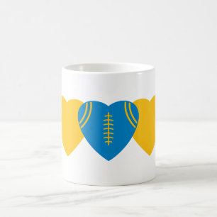 Los Angeles Chargers Football Heart Design Kaffemugg
