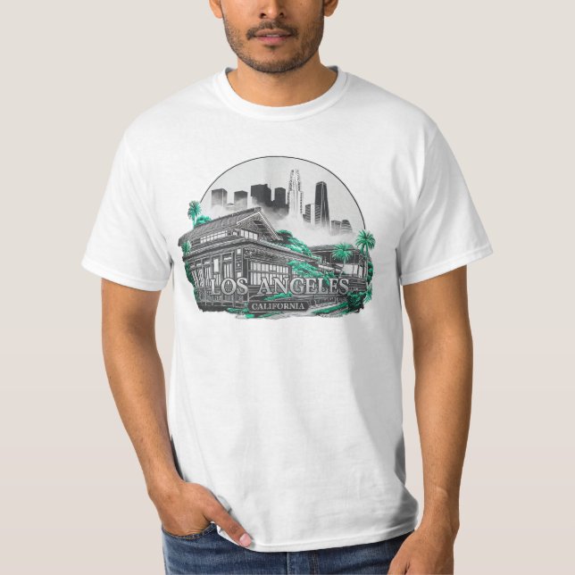 Los Angeles City California USA T Shirt (Framsida)