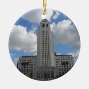 Los Angeles City Hall Julgransprydnad Keramik