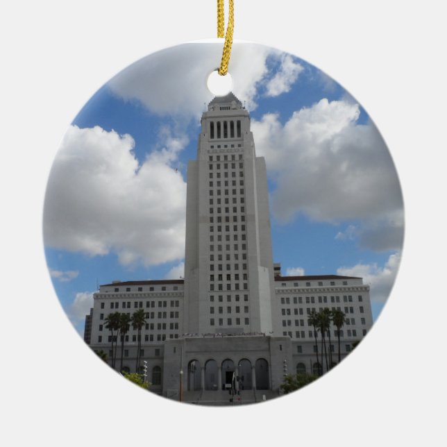 Los Angeles City Hall Julgransprydnad Keramik (Framsidan)