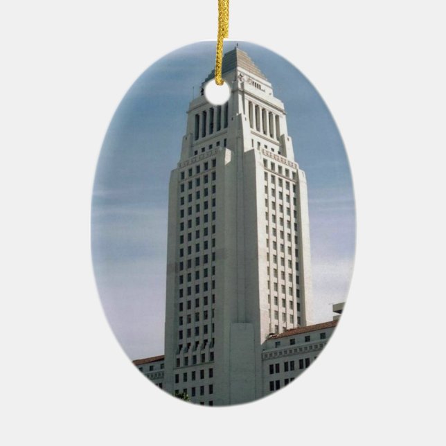 Los Angeles City Hall Julgransprydnad Keramik (Framsidan)