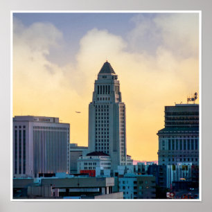 Los Angeles City Hall Tryck   Downtown LA Konst