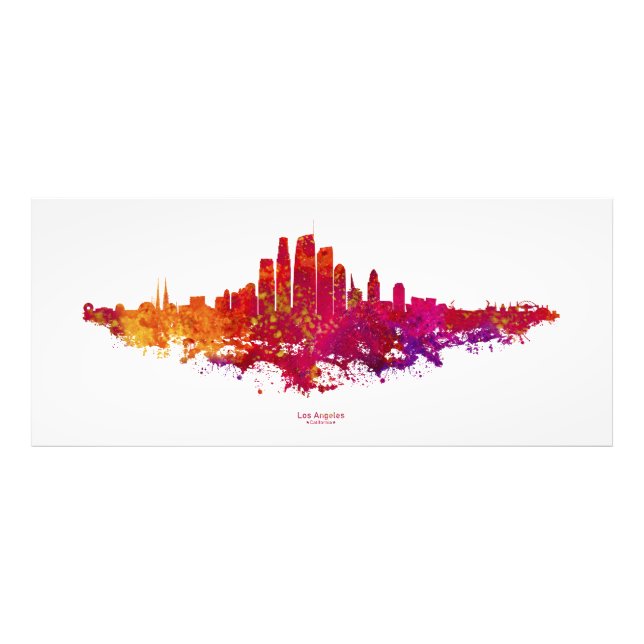Los Angeles City Skyline Colorful Fototryck (Framsidan)