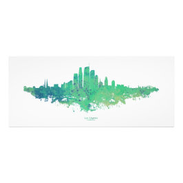 Los Angeles City Skyline - Mint Grönt Fototryck