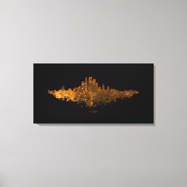 Los Angeles City Skyline - Orange  Canvastryck (Framsida)