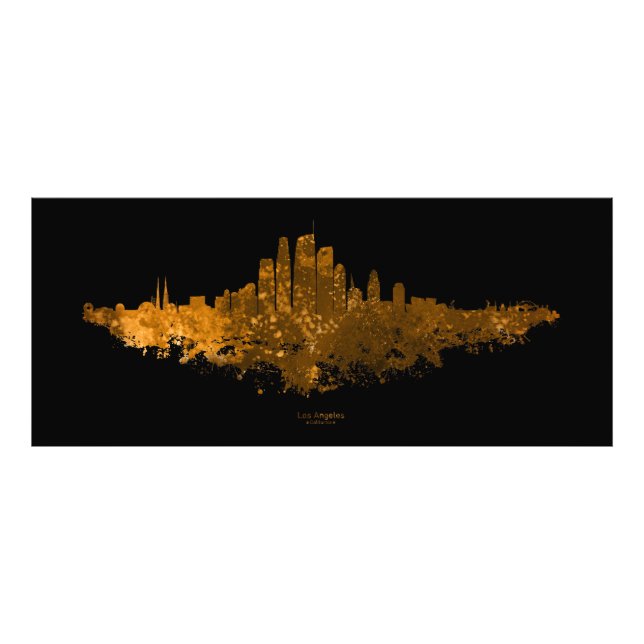Los Angeles City Skyline - Orange Fototryck (Framsidan)