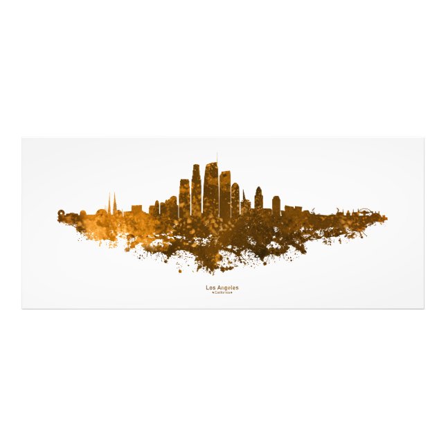 Los Angeles City Skyline - Orange Fototryck (Framsidan)