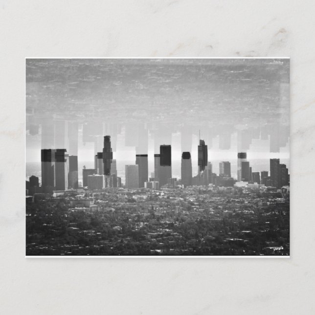 Los Angeles City Skyline Postcard Vykort (Framsida)