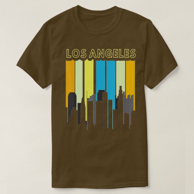 Los Angeles City Skyline - Retro Stil T Shirt (Design framsida)