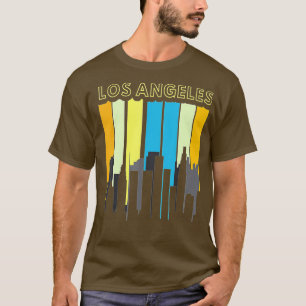 Los Angeles City Skyline - Retro Stil T Shirt