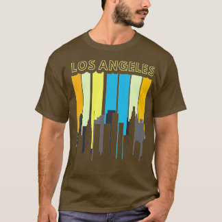 Los Angeles City Skyline - Retro Stil T Shirt