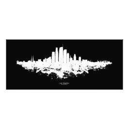 Los Angeles City Skyline Watercolor Fototryck