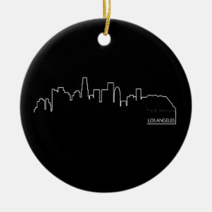 Los Angeles cityscape Julgransprydnad Keramik