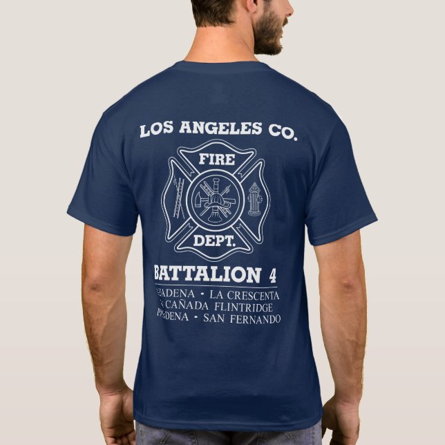 Los Angeles Co Fire Department Battalion 4 T-shirt (Baksida)