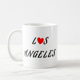 Los Angeles coeur rouge Kaffemugg