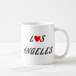 Los Angeles coeur rouge Kaffemugg