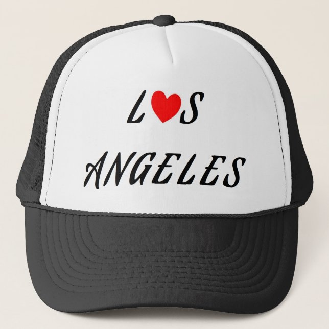 Los Angeles coeur rouge Truckerkeps (Framsida)