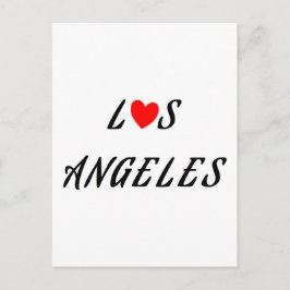 Los Angeles coeur rouge Vykort