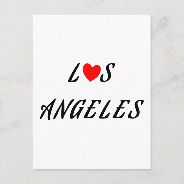 Los Angeles coeur rouge Vykort (Framsida)