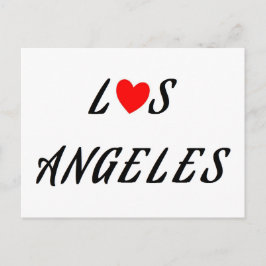 Los Angeles coeur rouge Vykort