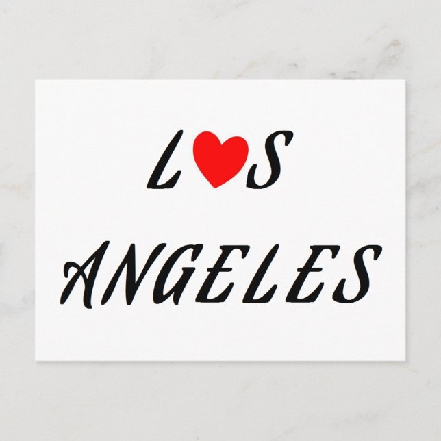 Los Angeles coeur rouge Vykort (Framsida)