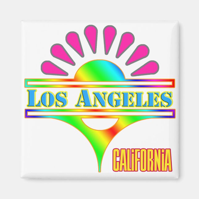 "Los Angeles Colorful 1" Magnet (Framsidan)