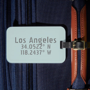 Los Angeles Coordinates Bagagebricka